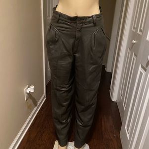 Genuine leather vintage pants